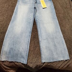 Stylish Light Blue Wide Leg Jeans